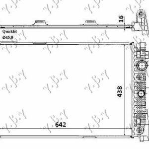 HLADNJAK MOTORA 1.8/2.5/3.0 16V/24V 2.2CDi (AUTO) (64x45x2.6) - MERCEDES E CLASS 2009-2013 (W212)