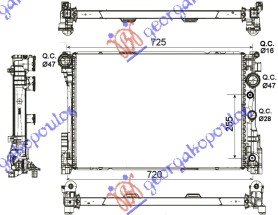 022306330.jpg HLADNJAK MOTORA 3.0/3.5 BENZIN / 2.1/2.2-3.0 Cdi (64x43x3.4) - MERCEDES E CLASS 2009-2013 (W212)