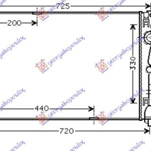 HLADNJAK MOTORA 2.1 DIZEL (AUTO) (640x420) (CEV 9mm) - MERCEDES E CLASS 2009-2013 (W212)