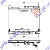 HLADNJAK MOTORA 1.3/1.5 (AUTO) (35x49) - TOYOTA YARIS I 1999-2005 (P1)