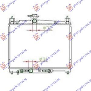 HLADNJAK MOTORA 1.0i 16V Vti (AUTO) (35x49) (VALEO) - TOYOTA YARIS I 1999-2005 (P1)