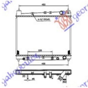 HLADNJAK MOTORA 1.3/1.5 (AUTO) (35x49) (KOYO) - TOYOTA YARIS I 1999-2005 (P1)