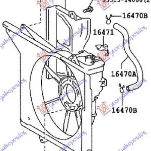 NOSAC VENTILATORA KOMPLET (1.0 BENZIN) (-AC) - TOYOTA YARIS I 1999-2005 (P1)