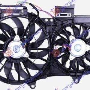 VENTILATOR (DUPLI) KOMPLET (2.4-3.0-3.2 BENZIN) (380/280mm) - AUDI A4 2000-2004 (8E2/8E5)