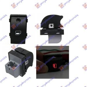 PREKIDAC U PREDNJIM/ZADNJIM VRATIMA (4 PIN) - AUDI A4 2000-2004 (8E2/8E5)