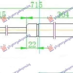 022608205.jpg AMORTIZER HAUBE (715L-330N) - AUDI A4 2000-2004 (8E2/8E5)