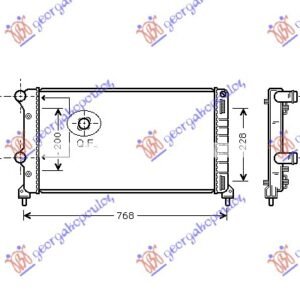 HLADNJAK MOTORA 1.3/1.9cc JTD (+/-AC) (70x30.6) - FIAT DOBLO 2001-2005 (119/223)