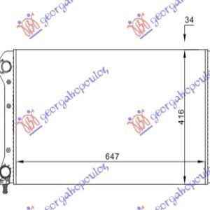 HLADNJAK MOTORA 1.4 8V 1.6 16V 1.9D (+AC) (65x40) - FIAT DOBLO 2001-2005 (119/223)