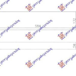 HLADNJAK INTERKULERA 2.0 Td4 DIZEL (594x132x50) 00- - LAND ROVER FREELANDER  1998-2007 (L314)