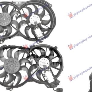 VENTILATOR HLADNJAKA DUPLI (2.7/3.0 DIZEL) - AUDI A6 2004-2008 (4F2/4F5)