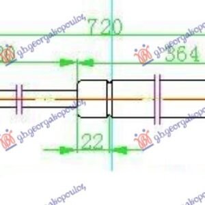 AMORTIZER HAUBE (722L-180N) - AUDI A6 2004-2008 (4F2/4F5)
