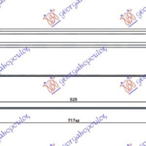 HLADNJAK INTERKULERA 1.3-1.7 CRTi DIZEL (525x90x50) (CEO ALUMINIJUM) - OPEL MERIVA 2003-2010 (X03)