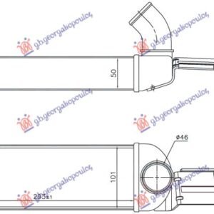 HLADNJAK INTERKULERA 1.7 DTI DIZEL (293x101) - OPEL MERIVA 2003-2010 (X03)