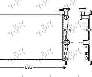 HLADNJAK MOTORA 1.1/1.3/1.5 (MAN/AUTO) (64x40.5) - SMART FORFOUR 2004-2015 (454)