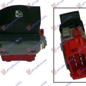 PREKIDAC U PREDNJIM VRATIMA (1 TASTER) (CRVENI KONEKTOR) (6 PIN) - OPEL MOVANO 1998-2009 (X70)