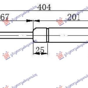 AMORTIZER GEPEK VRATA (399L-400N) - ALFA ROMEO GT 2003-2010 (937)