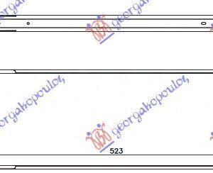 HLADNJAK INTERKULERA 1.5 DCi (522x178x30) - NISSAN MICRA 2002-2010 (K12)