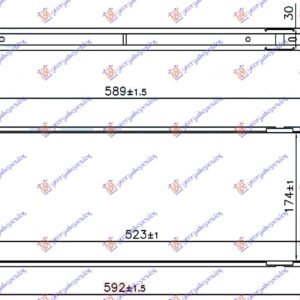 HLADNJAK INTERKULERA 1.5 DCI (523x174x30) 05- - NISSAN MICRA 2002-2010 (K12)