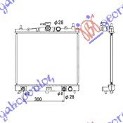HLADNJAK MOTORA 1.2/1.4/1.6 BENZIN (AUTO) (380x445x16) (KOYO) - NISSAN MICRA 2002-2010 (K12)