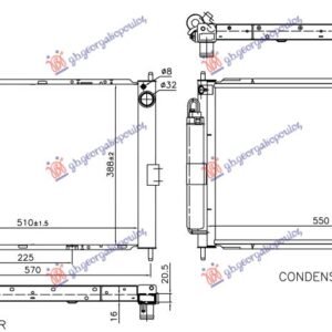 HLADNJAK MOTORA I KLIME 1.5 DIZEL (510x388x16) - NISSAN MICRA 2002-2010 (K12)