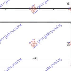 HLADNJAK MOTORA 1.6/1.8/2.5 BENZIN-2.0 TDCi (MAN/AUTO) (670x380) (KOYO) - FORD FOCUS 2004-2008 (DAW/DBW)
