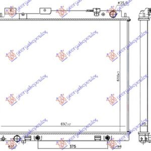 HLADNJAK MOTORA 3.0 dCi DIZEL (MAN/AUTO) (600x690x40) - NISSAN P/U NAVARA 2WD-4WD 2005-2010 (D40)