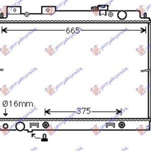 HLADNJAK MOTORA 3.0 dCi DIZEL (MAN/AUTO) (600x690x40) (KOYO) - NISSAN P/U NAVARA 2WD-4WD 2005-2010 (D40)