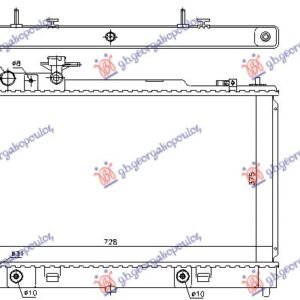 HLADNJAK MOTORA 1.8/2.0 BENZIN (AUTO) (375x730x16) 05- (KOYO) - MAZDA 6 2002-2008 (GG/GH/GY)