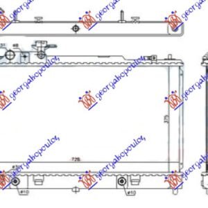 HLADNJAK MOTORA 1.8/2.0 BENZIN (MANUELNI) (375x730x16) 05- (KOYO) - MAZDA 6 2002-2008 (GG/GH/GY)
