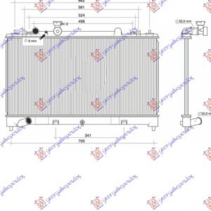 HLADNJAK MOTORA 2.5 BENZIN (MANUELNI) (375x753) - MAZDA 6 2002-2008 (GG/GH/GY)