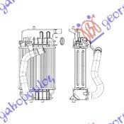 HLADNJAK INTERKULERA 1.4 D4D (250x190x64) - TOYOTA YARIS II 2005-2011 (P9)