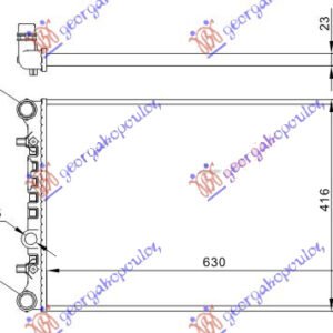 HLADNJAK MOTORA ZA SVE MODELE BENZIN/DIZEL (MAN/AUTO) (+/-AC) (63x41) - SEAT IBIZA 2002-2008 (6L1)