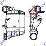 HLADNJAK INTERKULERA 1.9 TDi (183x187x64) - SEAT CORDOBA 2002-2008 (6L2)