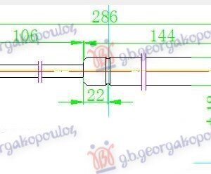 AMORTIZER GEPEK VRATA (287L-600N) - SEAT CORDOBA 2002-2008 (6L2)