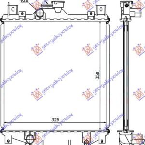 HLADNJAK MOTORA 1.0/1.3i (35x33.5x1.6) - SUZUKI SWIFT SDN 1996-2005 (EA/MA/AH/AJ)