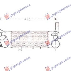HLADNJAK INTERKULERA 2.0 DIZEL (250x120) - MAZDA 323 F 1998-2003 (BJ/BA)