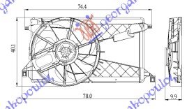 VENTILATOR KOMPLET (1.8/2.0i 16V Di TURBO) - MAZDA 3 SDN-H/B 2004-2008 (BK)