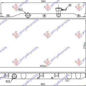 HLADNJAK MOTORA 1.4/1.6 cc 16V (+/-AC) (37x65) - HYUNDAI ACCENT SDN 2006-2011 (MC)