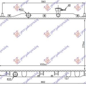 HLADNJAK MOTORA 1.4/1.6 cc 16V (+/-AC) (37x65) (KOYO) - HYUNDAI ACCENT SDN 2006-2011 (MC)