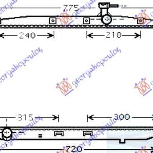 HLADNJAK MOTORA 2.7 i24V/2.0/2.2 CRDi (MAN) (43x77) - HYUNDAI SANTA FE 2005-2009 (CM)