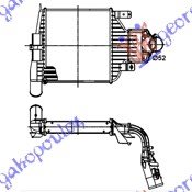 HLADNJAK INTERKULERA 1.6-2.0 16V TURBO BENZIN (231x264x40) - OPEL ZAFIRA 2005-2012 (A05)