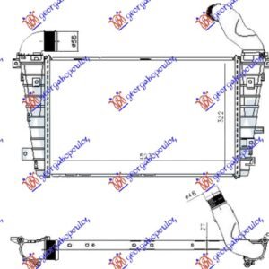 HLADNJAK INTERKULERA 2.0 BENZIN - 1.7/1.9 CDTI DIZEL (523x322)(NISSENS) - OPEL ZAFIRA 2005-2012 (A05)