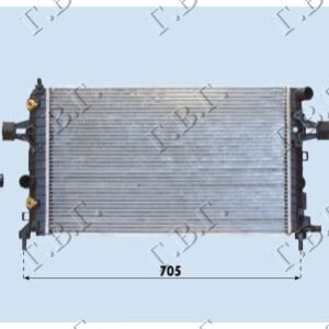 HLADNJAK MOTORA 1.2/1.4/1.8 BENZIN (MAN/AUTO) (600x360) CEV DIJAGONALNO - OPEL ZAFIRA 2005-2012 (A05)