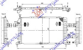 HLADNJAK MOTORA 1.3/1.7/1.9 CDTI DIZEL (60x370) (MEHANICKI SPOJ) - OPEL ZAFIRA 2005-2012 (A05)