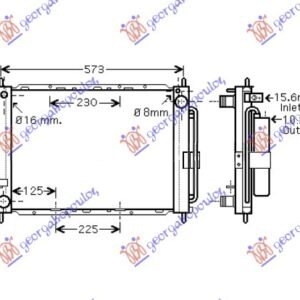 HLADNJAK MOTORA I KLIME 1.4/1.6i/16V DCi (+AC) (51x38) - RENAULT CLIO III 2006-2009 (BR0 1/CR0 1)