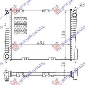 HLADNJAK MOTORA 1.5 DIZEL (+/-AC) (49x41) - RENAULT CLIO III 2006-2009 (BR0 1/CR0 1)