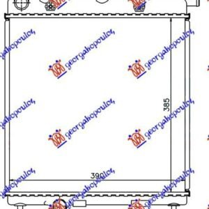 HLADNJAK MOTORA BENZIN/DIZEL (380x390) - PEUGEOT 207 2006-2014 (WD/WA/WC)