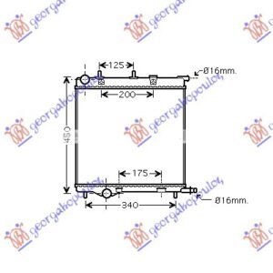 HLADNJAK MOTORA 1.4/1.6cc (38x40) - PEUGEOT 207 2006-2014 (WD/WA/WC)