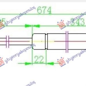 AMORTIZER HAUBE (330N) - MERCEDES SLK 2004-2010 (R171)