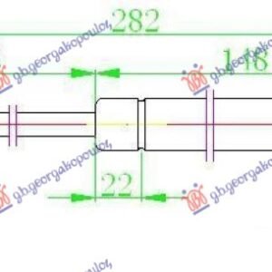 AMORTIZER GEPEK VRATA (282L-560N) - MERCEDES SLK 2004-2010 (R171)